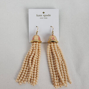 Kate Spade Rambling Roses Faux Pearl Statement Earrings